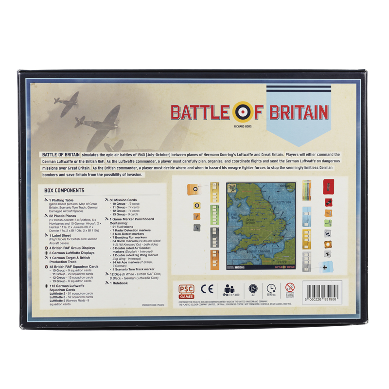 battle of britain board game luftwaffe raf air combat game back of box instructions 2